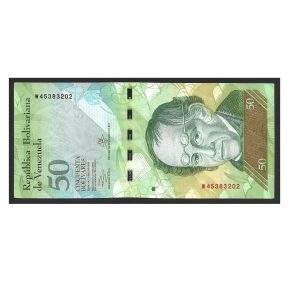 CÉDULA DA VENEZUELA 50 BOLÍVARES 2013 SOB/FE