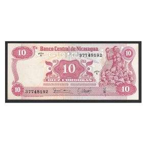 CÉDULA DA NICARÁGUA 10 CORDÓBAS FE