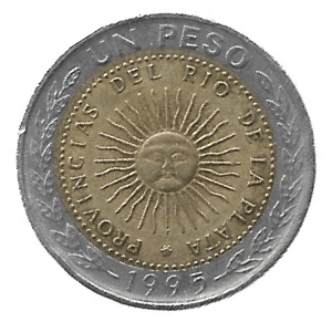 MOEDA DA ARGENTINA 1 PESO 1995