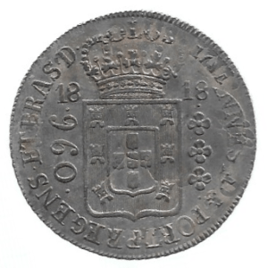 MOEDA DO BRASIL 960 RÉIS 1818 R P 428 A SOBERBA