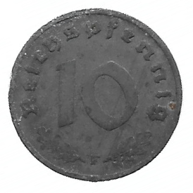 MOEDA DA ALEMANHA 10 REICHSPFENNIG 1941 F KM 101