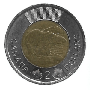 MOEDA DO CANADÁ 2 DÓLARES 2015 KM 1257