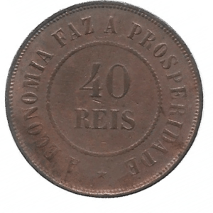 MOEDA DO BRASIL 40 RÉIS B 827