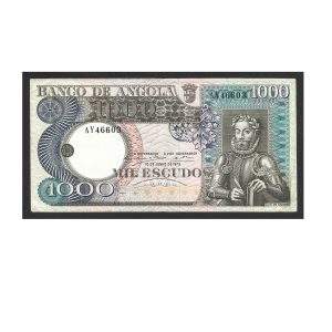 CÉDULA DE ANGOLA 1000 ESCUDOS SOBERBA