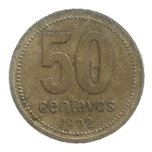 MOEDA DA ARGENTINA 50 CENTAVOS 1992 KM 111.1