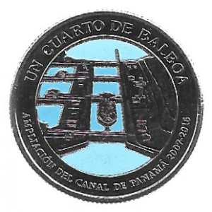 MOEDA DO PANAMÁ 1/4 DE BALBOA 2016 KM 157