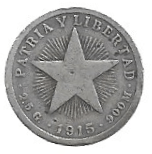 MOEDA DE CUBA 10 CENTAVOS 1915 KM 12 A  PRATA