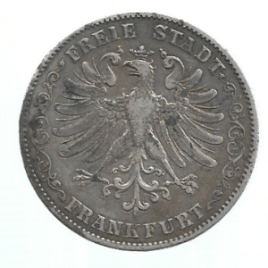 MOEDA DA ALEMANHA/FRANKFURT 1844  3 1/2 GULDEN - 2 THALER KM 309