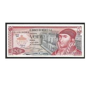 CÉDULA DO MÉXICO 20 PESOS FE