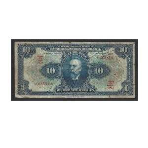 CÉDULA DO BRASIL 10.000 RÉIS R 110 D MBC +