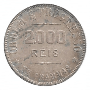MOEDA DO BRASIL 2000 RÉIS P 698 SOBERBA