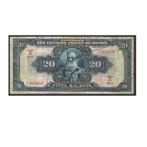 CÉDULA DO BRASIL 20.000 RÉIS R 119 D MBC
