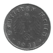 MOEDA DA ALEMANHA 10 REISCHPFENNIG 1941 A KM 101 - Imagem 2