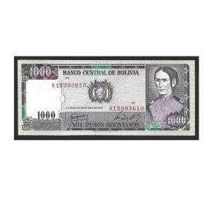 CÉDULA DA BOLÍVIA 1000 BOLIVIANOS FE