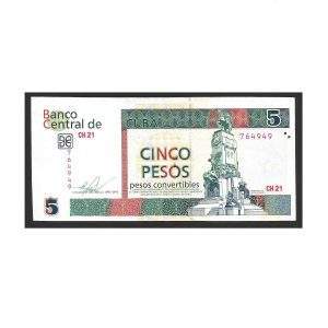 CÉDULA DA COLÔMBIA 5 PESOS MBC