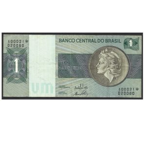 CÉDULA DO BRASIL DE 1 CRUZEIRO DE REPOSIÇÃO C 129 A MBC