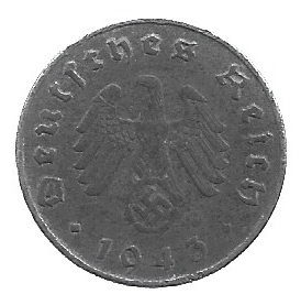 MOEDA DA ALEMANHA 10 REISCHPFENNIG 1943 A KM 101 - Imagem 2