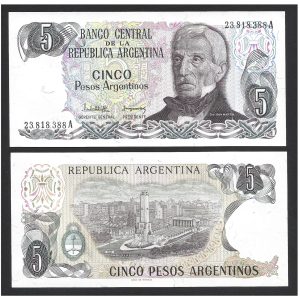 CÉDULA DA ARGENTINA 5 PESOS FE