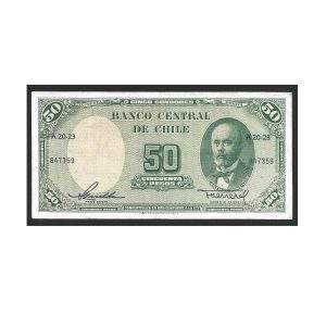 CÉDULA DO CHILE 50 PESOS SOBERBA