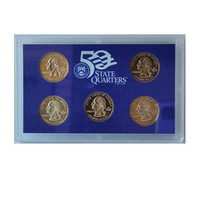 MOEDAS DOS EUA PROOF SET ANO 2002 10 MOEDAS LETRA S - Imagem 2