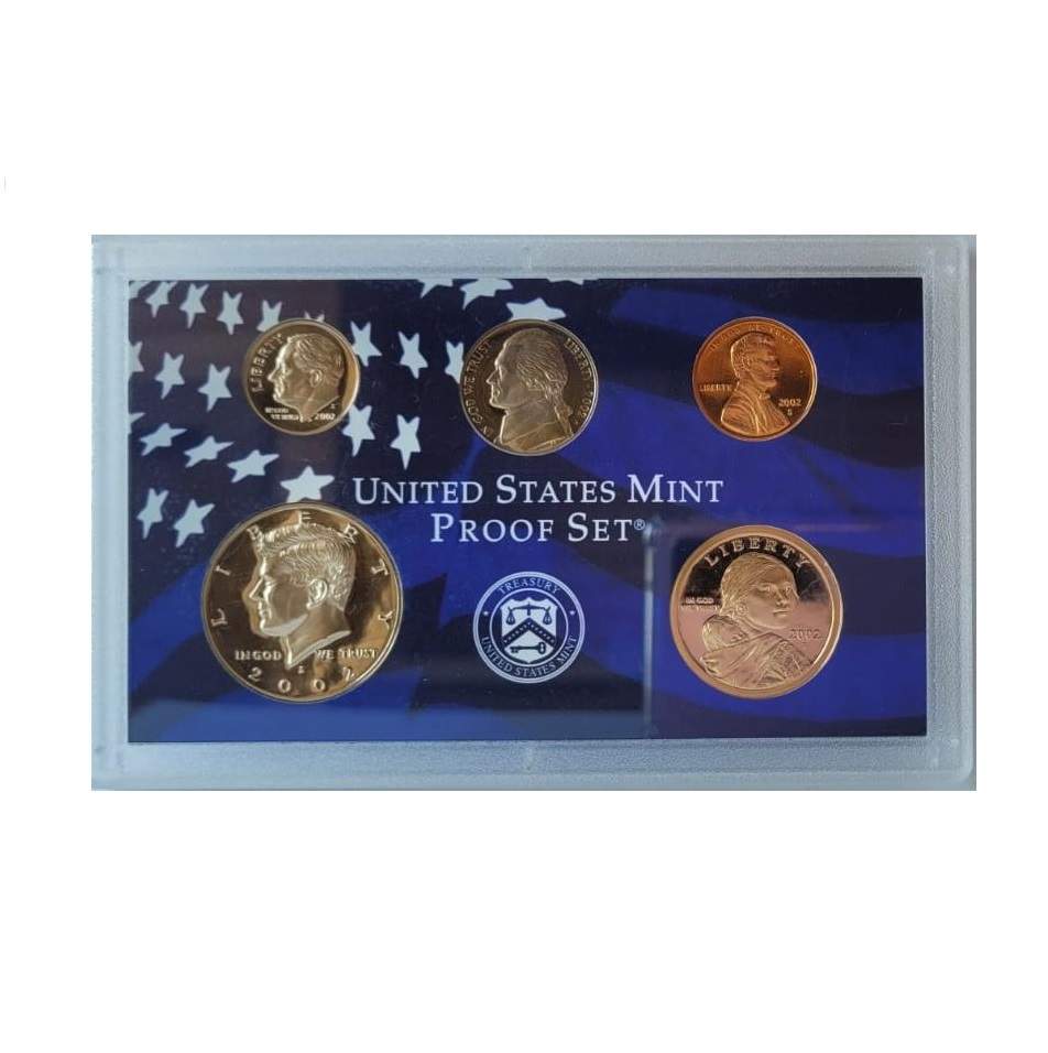 MOEDAS DOS EUA PROOF SET ANO 2002 10 MOEDAS LETRA S - Imagem 3