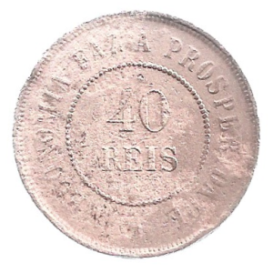 MOEDA DO BRASIL 40 RÉIS 1908 B 826 MBC