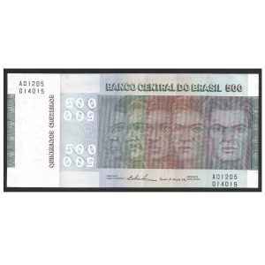 CÉDULA DO BRASIL 500 CRUZEIROS C 149 SOB/FE
