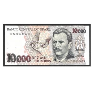 CÉDULA DO BRASIL 10.000 CRUZEIROS C 224 FE