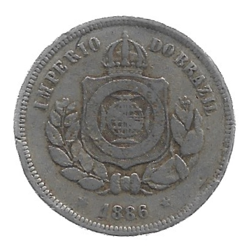 MOEDA DO BRASIL 100 RÉIS 1886 V 028 MBC - Imagem 2