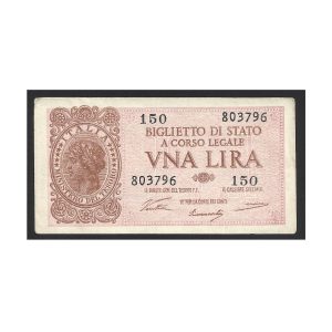 CÉDULA DA ITÁLIA 1 LIRA 1944 SOB