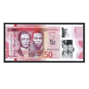 CÉDULA DA JAMAICA 50 DÓLARES 2022 POLÍMERO FE