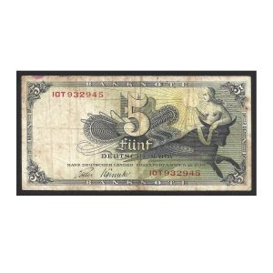 CÉDULA DA ALEMANHA 5 MARCOS 1948 MBC