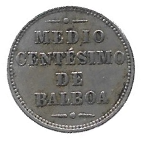 MOEDA DO PANAMÁ 1/2 BALBOA 1907 KM 6