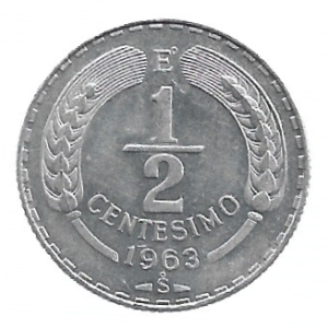 MOEDA DE 1/2 CENTAVOS 1963 KM 192