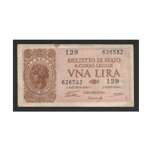 CÉDULA DA ITÁLIA 1 LIRA 1944 SOBERBA