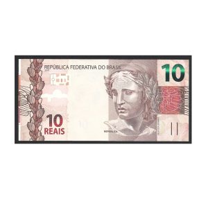 CÉDULA DE 10 REAIS J A C 354 COM ERRO DE CORTE FE