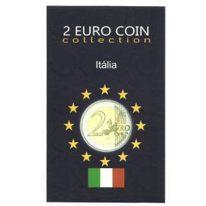 ÁLBUM PARA MOEDAS DE 2 EUROS DA ITÁLIA