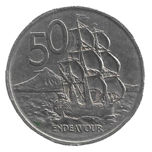 MOEDA DA NOVA ZELÂNDIA 40 CENTS 1967 KM 37.1
