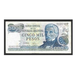 CÉDULA DA ARGENTINA 5000 PESOS MBC