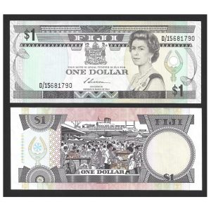 CÉDULA DAS ILHAS FIJI 1 DÓLAR SOBERBA