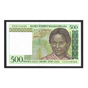 CÉDULA DE MADAGASCAR 500 FRANCOS FE