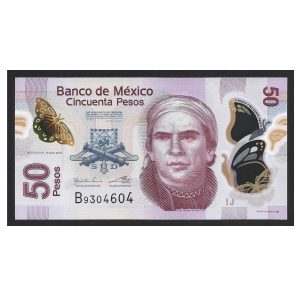 CÉDULA DO MÉXICO 50 PESOS  POLÍMERO FE