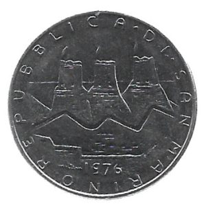 MOEDA DE SAN MARINO 100 LIRAS 1976 KM 57