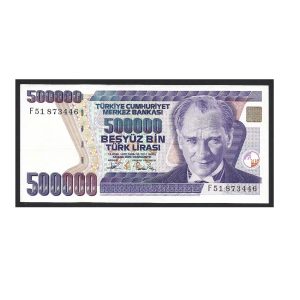 CÉDULA DA TURQUIA 500.000 LIRAS SOB/FE