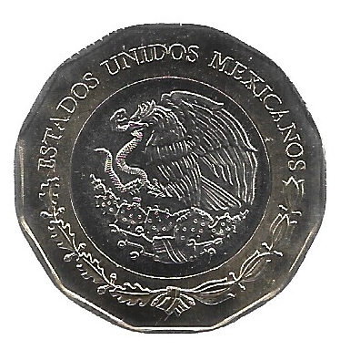 MOEDA DO MÉXICO 20 PESOS 2022 - Imagem 2
