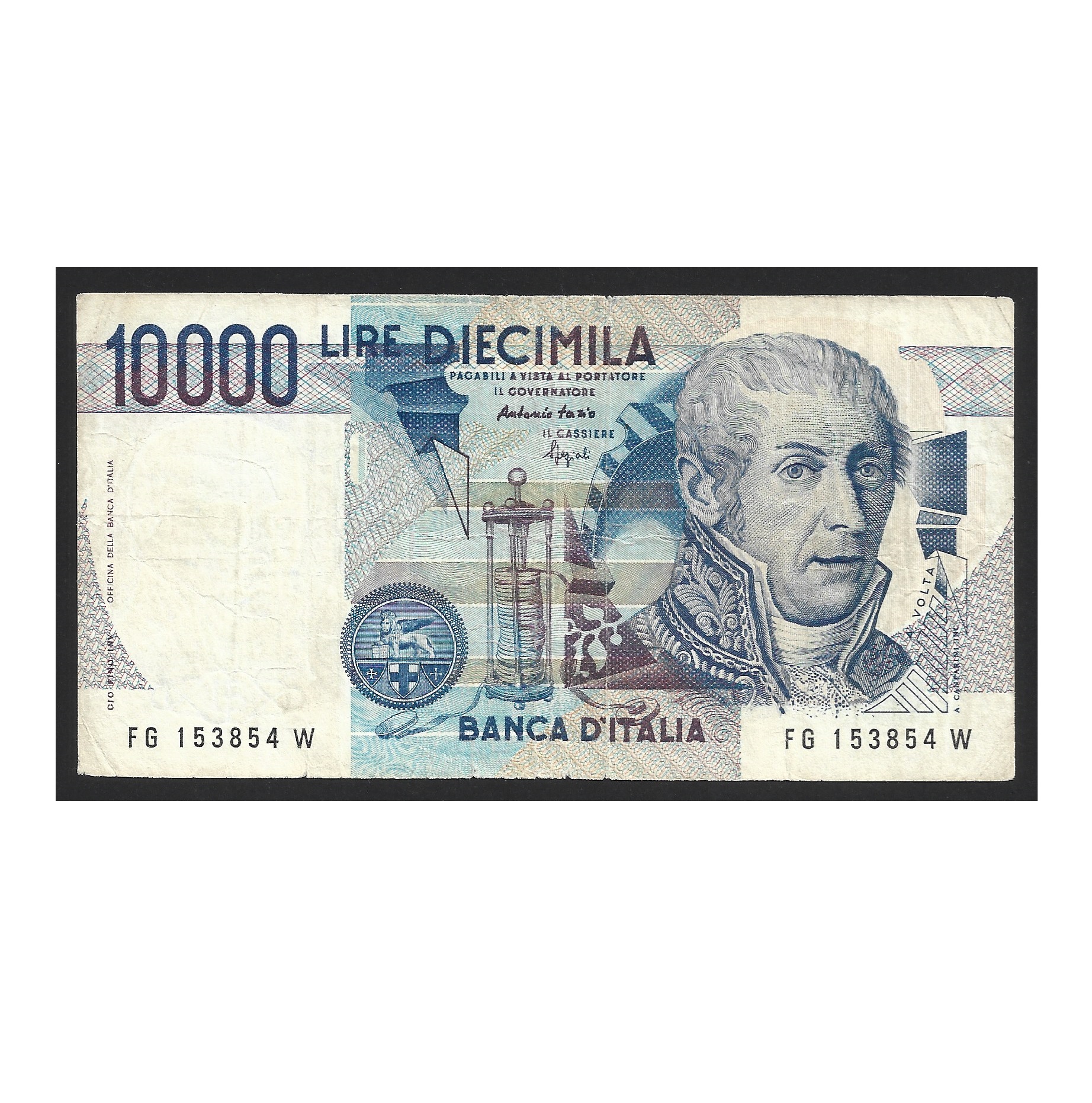 CÉDULA DA ITÁLIA 10000 LIRAS MBC