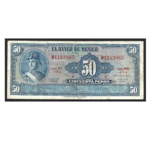 CÉDULA DO MÉXICO 50 PESOS 1970 MBC