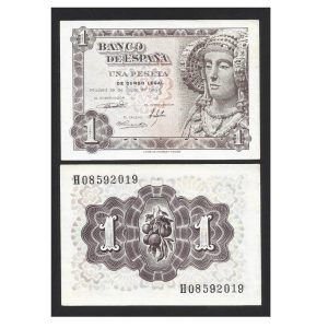 CÉDULA DA ESPANHA 1 PESETA 1948 FE