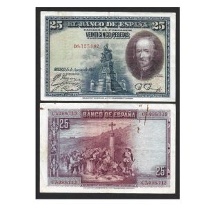CÉDULA DA ESPANHA 25 PESETAS MBC/SOB