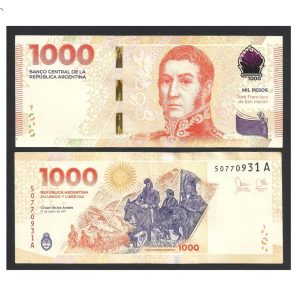 CÉDULA DA ARGENTINA 1000 PESOS SOBERBA